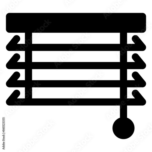 blinds glyph  icon vector illustration isolated on white background