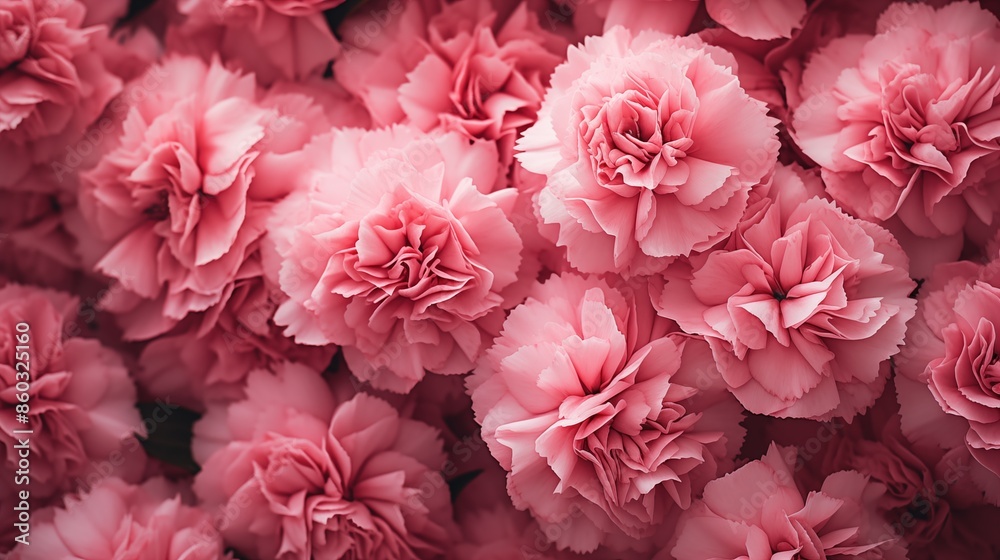 Carnation flowers texture. A close-up view of a cluster of pink carnations in full bloom, showcasing their delicate petals and vibrant color. Filled on full screen. Carnation flowers texture. A close-up view of a cluster of pink carnations in full bloom, showcasing their delicate petals and vibrant color. Filled on full screen.