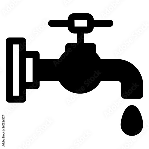 faucet  glyph  icon vector illustration isolated on white background