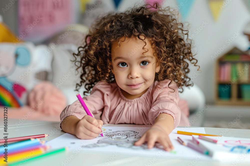 happy child coloring with crayons on a white paper. learning through play, parenting blogs, early childhood education, family lifestyle marketing, joyful artistic expression, home learning environment happy child coloring with crayons on a white paper. learning through play, parenting blogs, early childhood education, family lifestyle marketing, joyful artistic expression, home learning environment