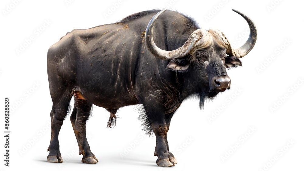 Obraz premium buffalo isolated on white