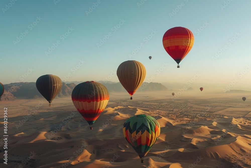 Naklejka premium hot air balloons