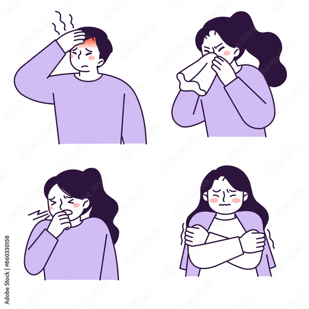 Cold, fever, chills, cough, runny nose, disease, virus, fever, medical, health, Cold, fever, chills, cough, runny nose, disease, virus, fever, medical, health,