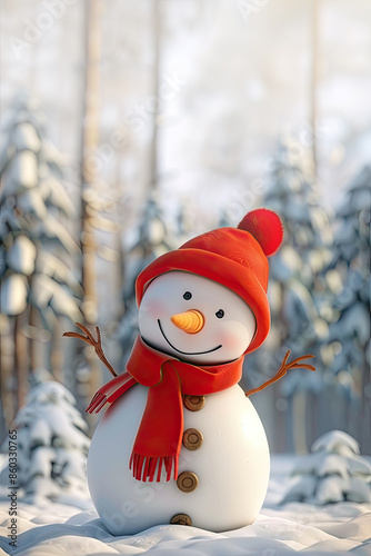Cute Cartoon Christmas Snow...