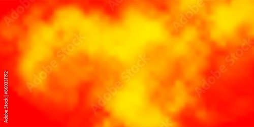 Light Orange vector pattern with clouds.