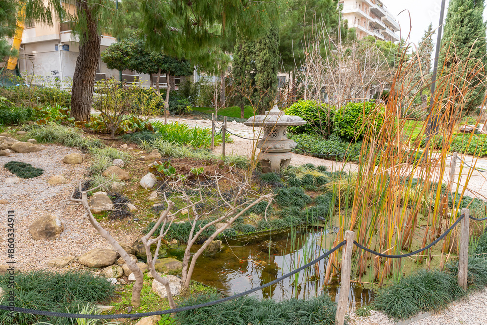 The Japanese garden of Athens, at Nereidon park on Michalakopoulou Street