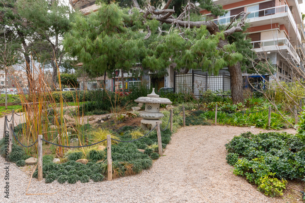 The Japanese garden of Athens, at Nereidon park on Michalakopoulou Street