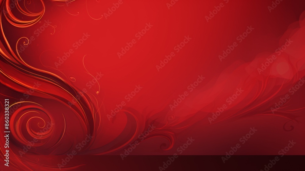 A decorative abstract design with red swirls and golden accents on a dark backdrop Suitable for backgrounds or wallpapers A decorative abstract design with red swirls and golden accents on a dark backdrop Suitable for backgrounds or wallpapers