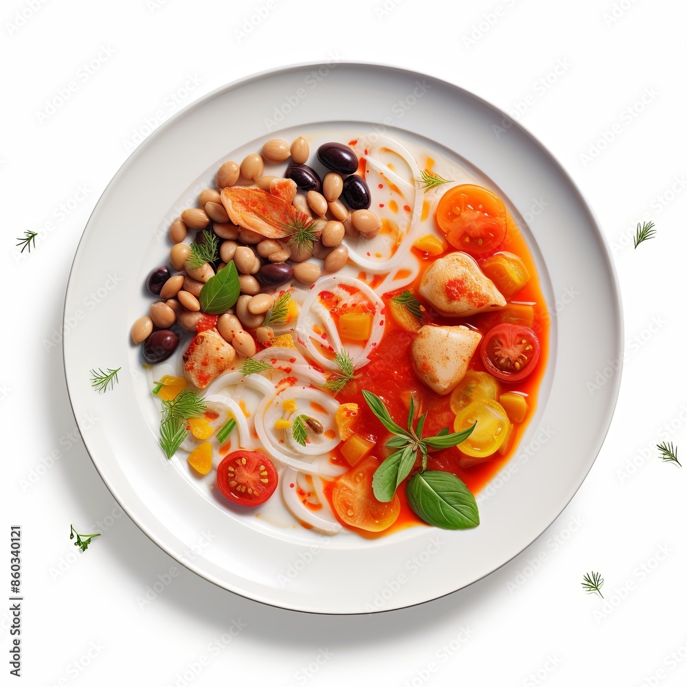 Famous food dish Isolated on a white background Famous food dish Isolated on a white background