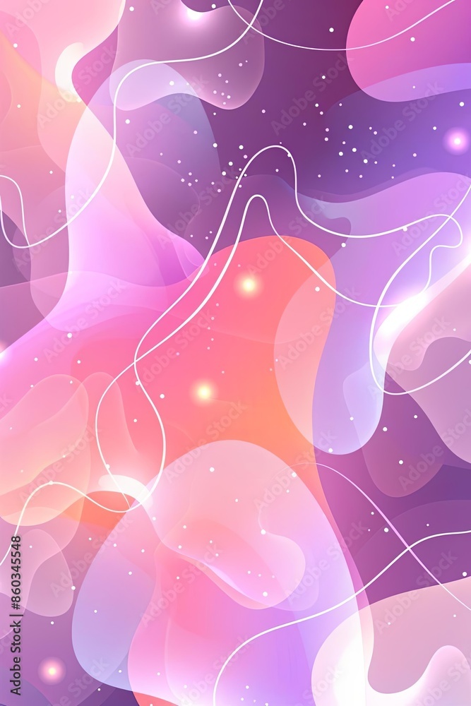 Colorful Abstract Background with Pastel Flowing Shapes Colorful Abstract Background with Pastel Flowing Shapes