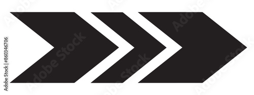Fast Forward Arrow. Move forward arrow vector. Dynamic moving arrow symbol. Arrow dynamic elements.