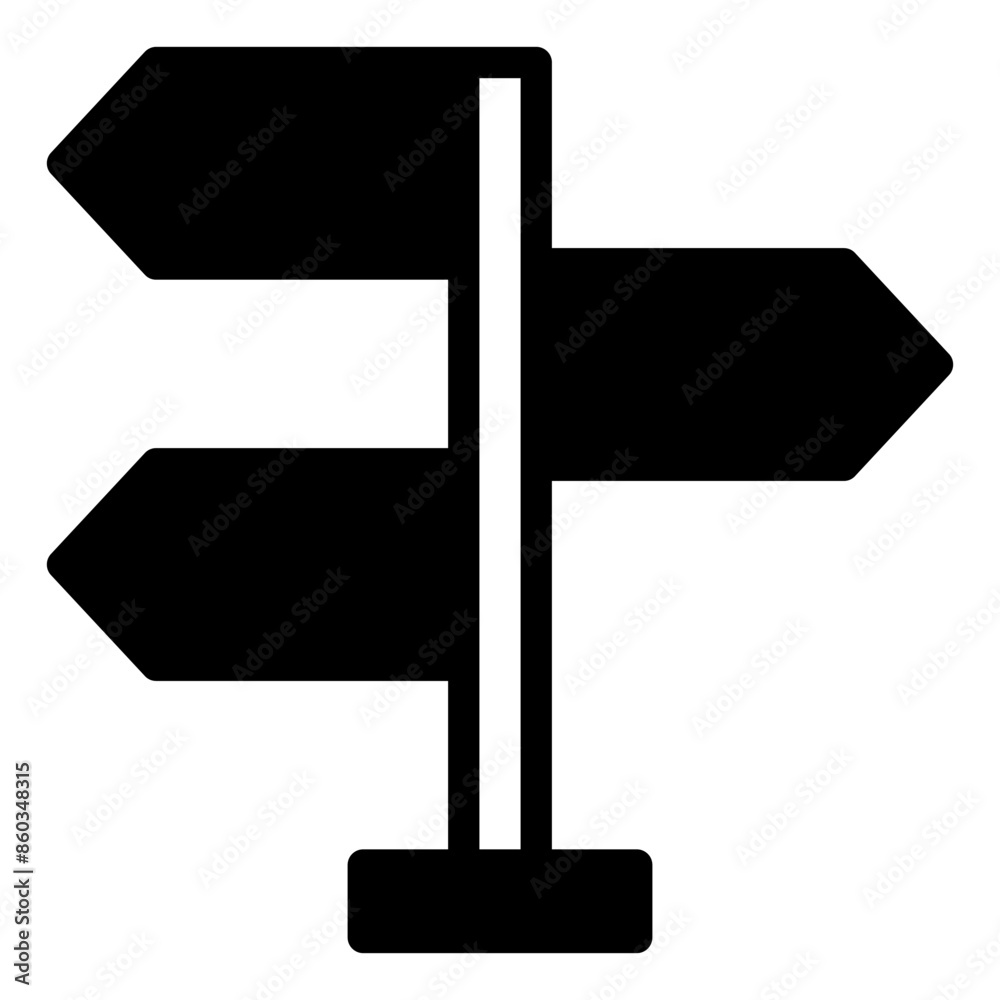 direction board glyph icon vector illustration isolated on white background direction board glyph icon vector illustration isolated on white background