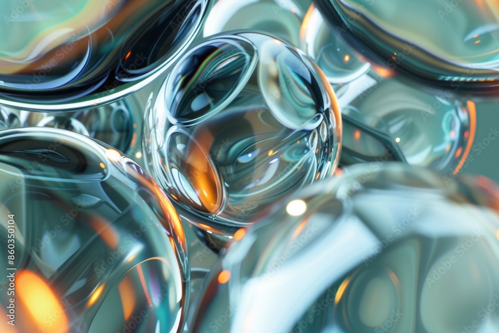 Abstract glass fractals floating and reflecting light, symbolizing the complex and repeating patterns of creative thoughts. Abstract glass fractals floating and reflecting light, symbolizing the complex and repeating patterns of creative thoughts.