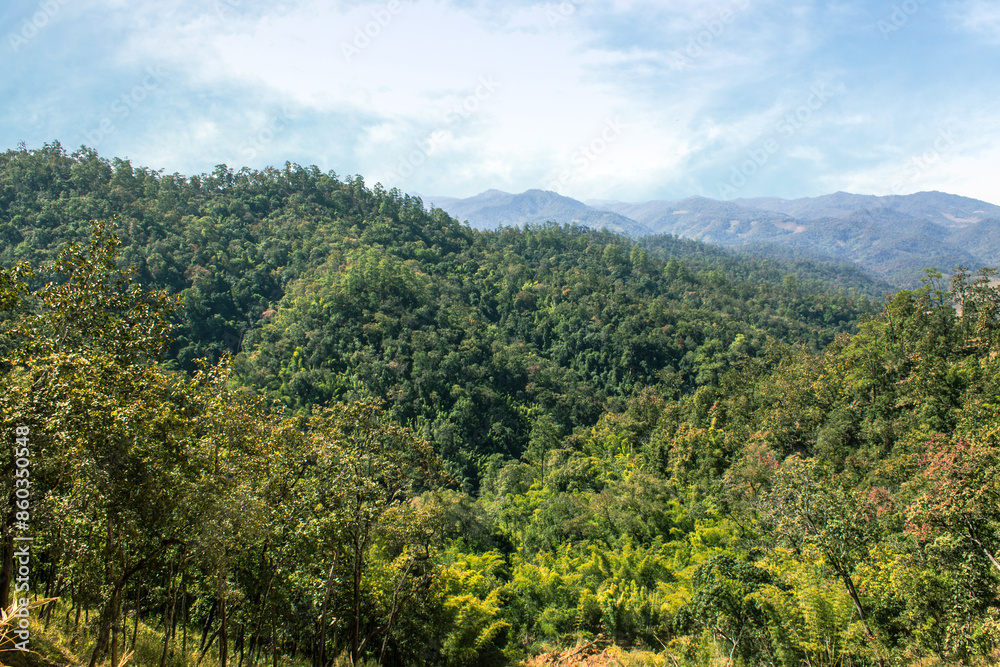 View from Mountain, Pha Daeng National Park in Chiangmai Thailand View from Mountain, Pha Daeng National Park in Chiangmai Thailand
