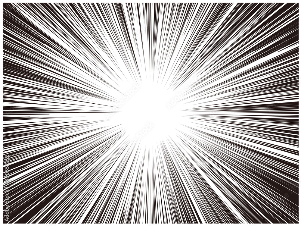 Naklejka premium 集中線_3