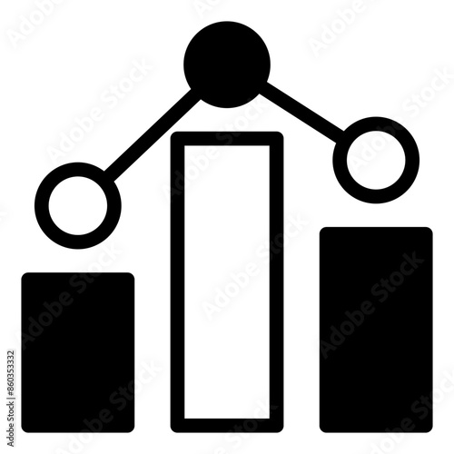 statistic  glyph  icon vector illustration isolated on white background