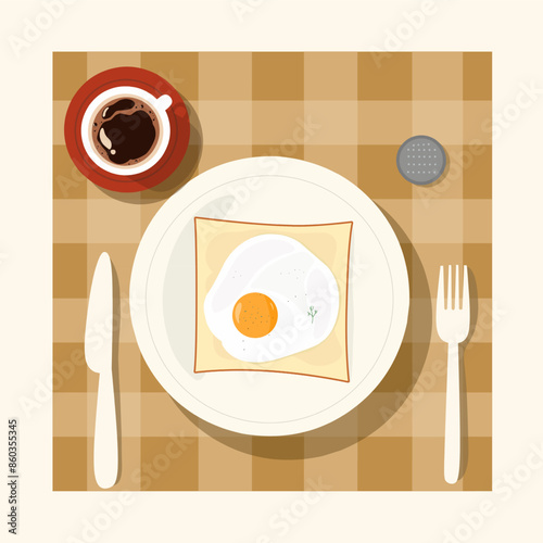 breakfast on a plate with sandwich and egg fried 