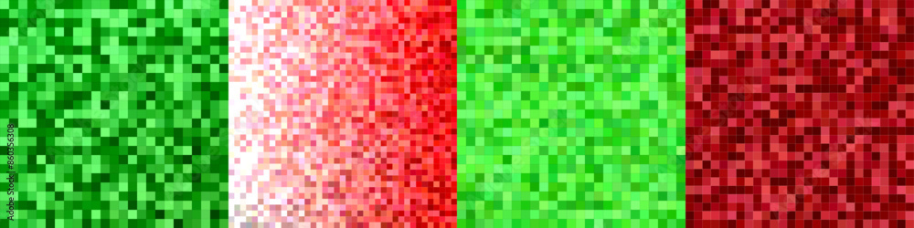 Abstract square mosaic pattern background set Abstract square mosaic pattern background set