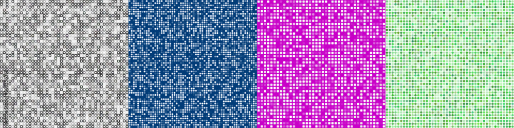 Abstract pixel mosaic background collection Abstract pixel mosaic background collection