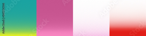 Halftone abstract background pattern set