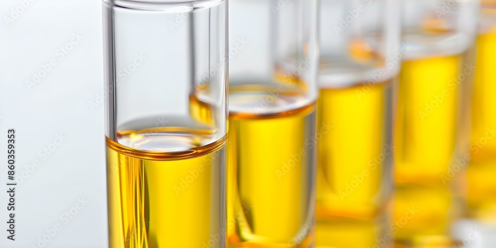 Testing Petroleum Products Yellow Liquid in Glass Test Tubes. Concept Oil Testing, Petroleum Products, Yellow Liquid, Glass Test Tubes, Chemical Experiment Testing Petroleum Products Yellow Liquid in Glass Test Tubes. Concept Oil Testing, Petroleum Products, Yellow Liquid, Glass Test Tubes, Chemical Experiment