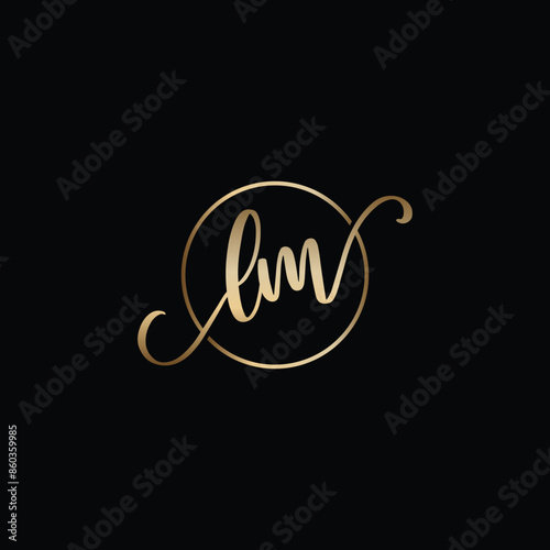 Letter LM Latin Monogram Logo