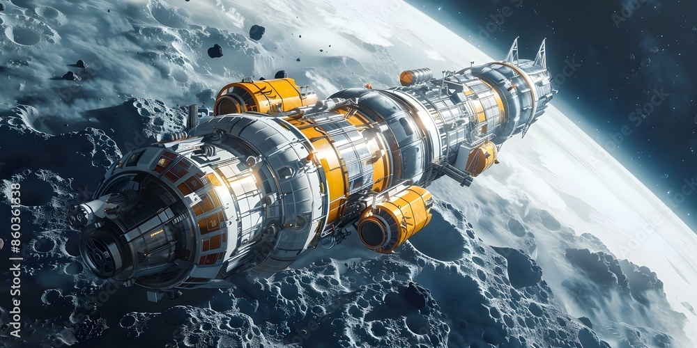 Future industry space exploration asteroid mining advanced robotics for resource extraction. Concept Space Exploration, Asteroid Mining, Robotics, Resource Extraction, Future Industries Future industry space exploration asteroid mining advanced robotics for resource extraction. Concept Space Exploration, Asteroid Mining, Robotics, Resource Extraction, Future Industries