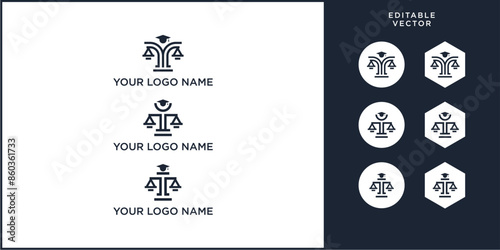 Amazing Vector law school logo, can be used in various media easily, editable, Exclusive