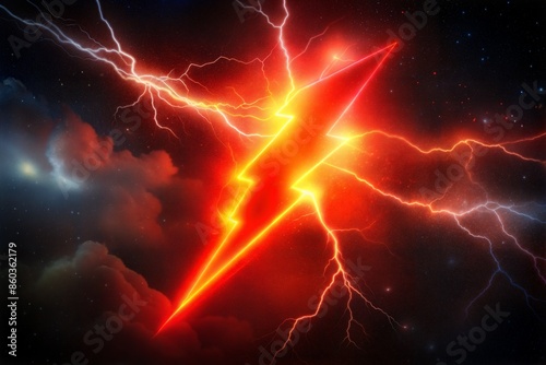 A red lightning bolt.