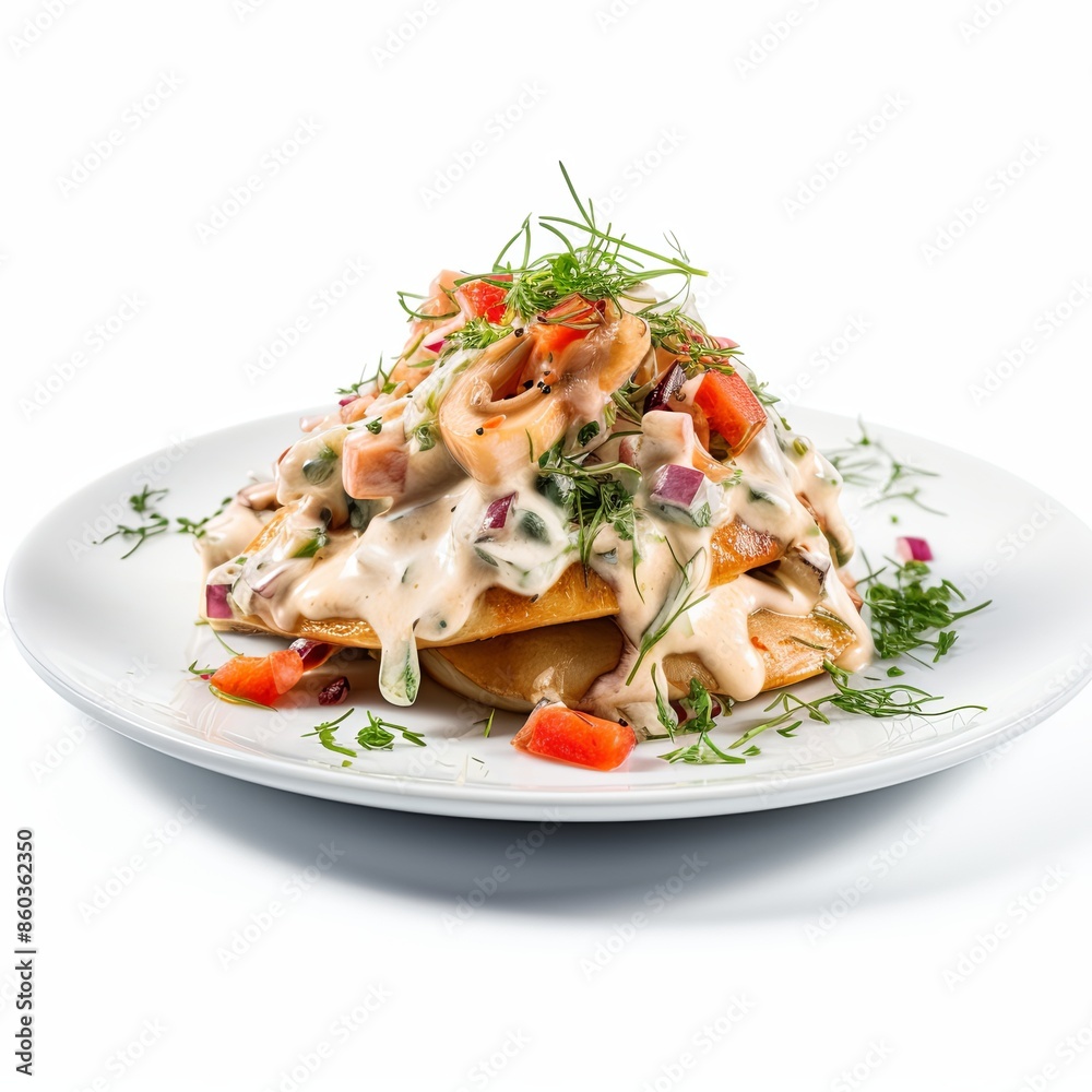Famous food dish Isolated on a white background Famous food dish Isolated on a white background