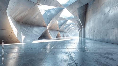 A large, empty room with white walls and floors