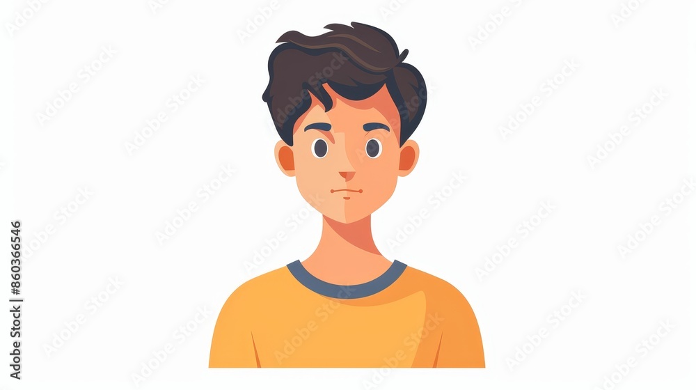 two dimensional cartoon character on a white background chest high two dimensional cartoon character on a white background chest high