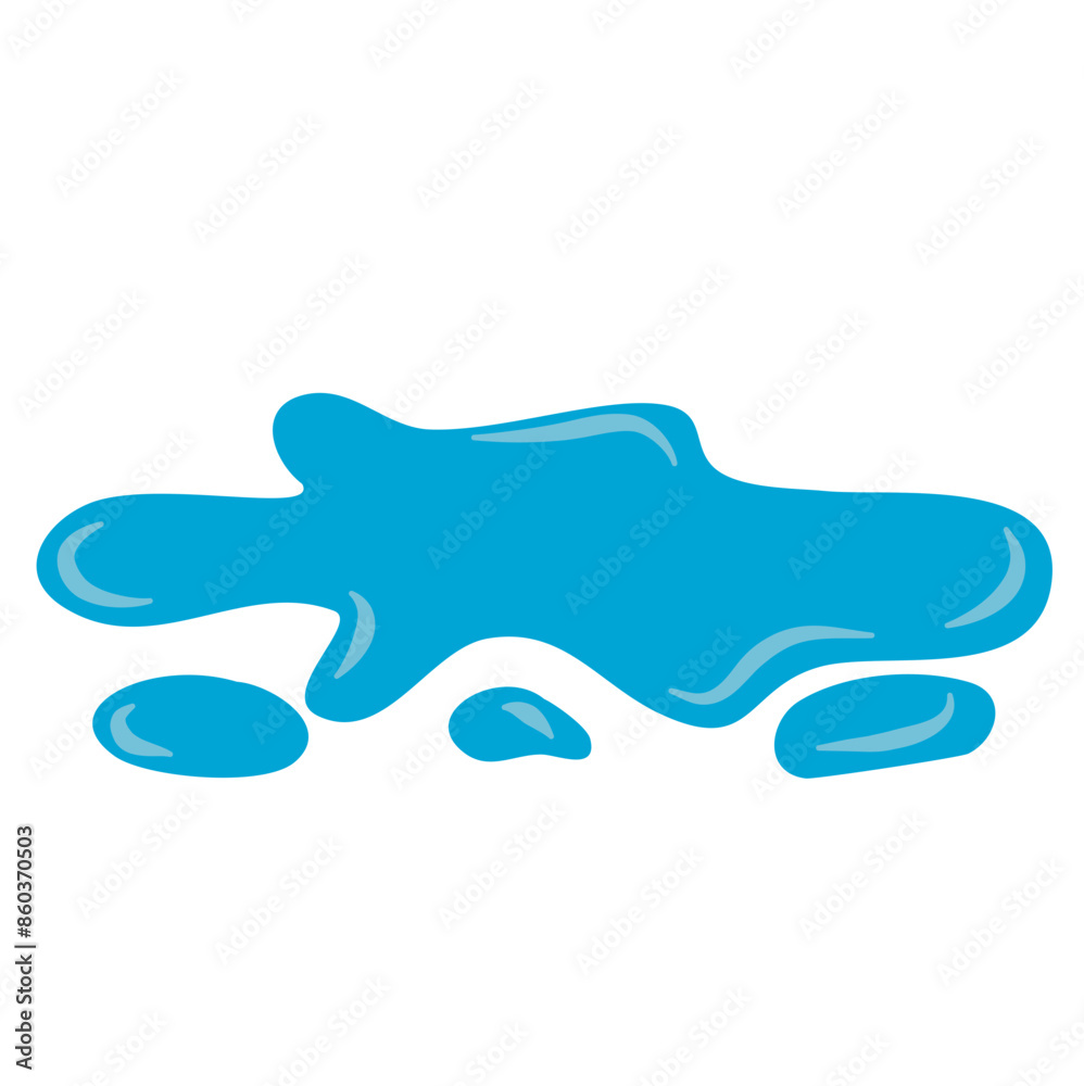 Blue Water Drop Liquid Vector Illustration 