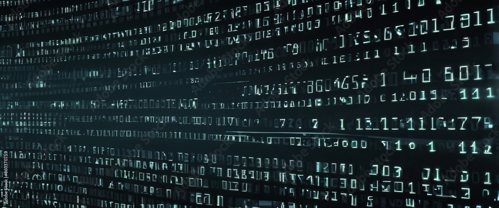 An abstract digital background with binary code and AI algorithms running in the background An abstract digital background with binary code and AI algorithms running in the background