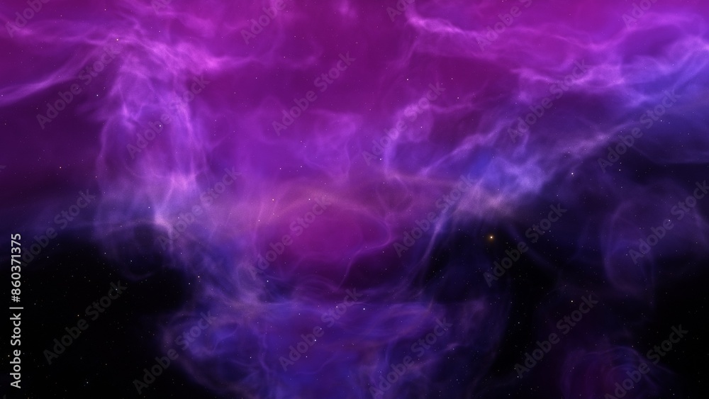 Obraz premium red-violet nebula in outer space, horsehead nebula, unusual colorful nebula in a distant galaxy, red nebula 3d render 