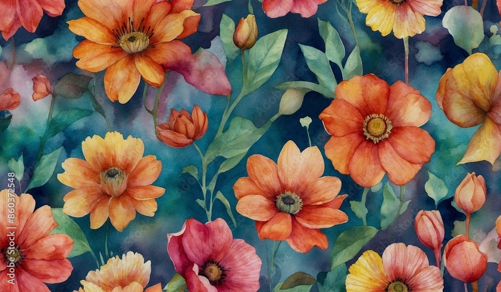 Vibrantly painted flowers in a lively artistic display. Vibrantly painted flowers in a lively artistic display.