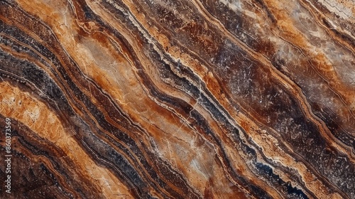 Brown striped marble surface texture © AkuAku