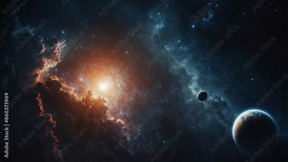 Cosmic Landscape: A Celestial Symphony of Light and Dust Cosmic Landscape: A Celestial Symphony of Light and Dust