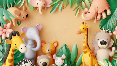 3D illustration of World Animal Day