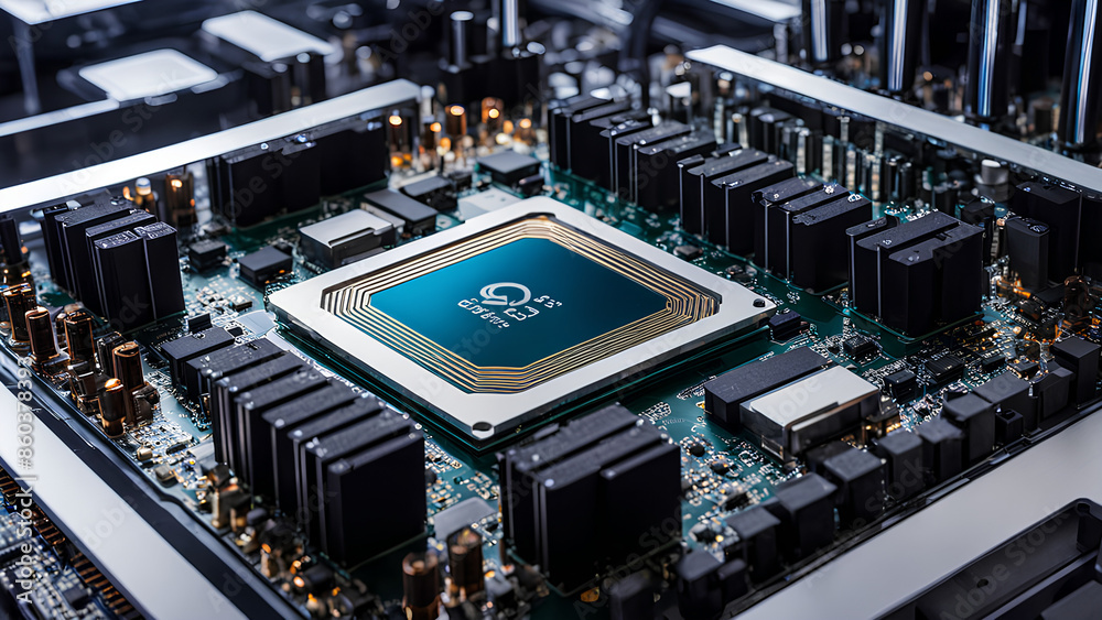 Fototapeta premium Revolutionary Cooling: Cryogenics in Quantum Computing