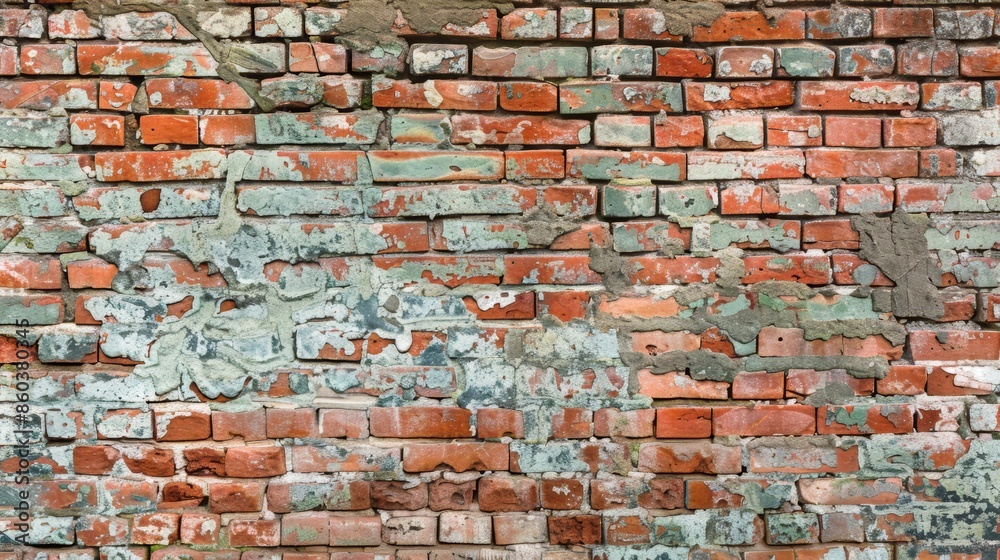 Naklejka premium Rustic Brick Wall Texture for Urban Backdrops Generative AI