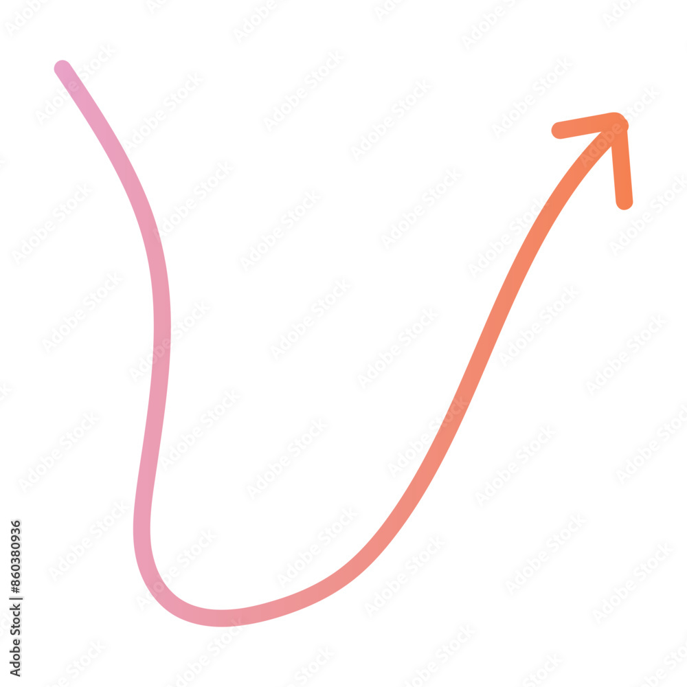 Colourful Abstract Free Flowing Doodle Arrow Colourful Abstract Free Flowing Doodle Arrow