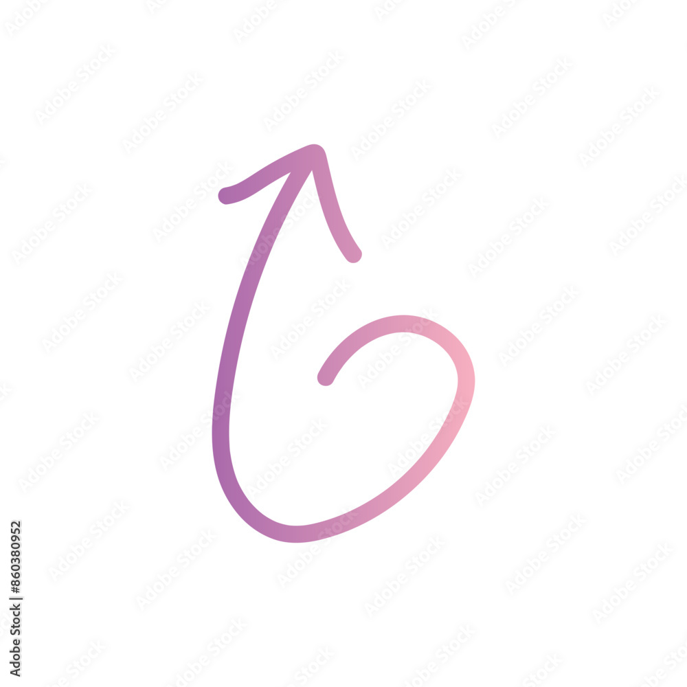 Colourful Abstract Free Flowing Doodle Arrow Colourful Abstract Free Flowing Doodle Arrow