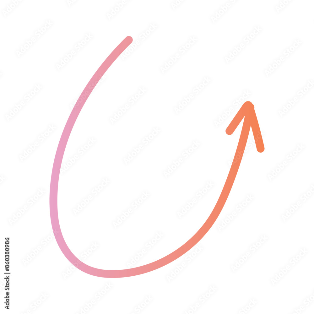 Colourful Abstract Free Flowing Doodle Arrow Colourful Abstract Free Flowing Doodle Arrow