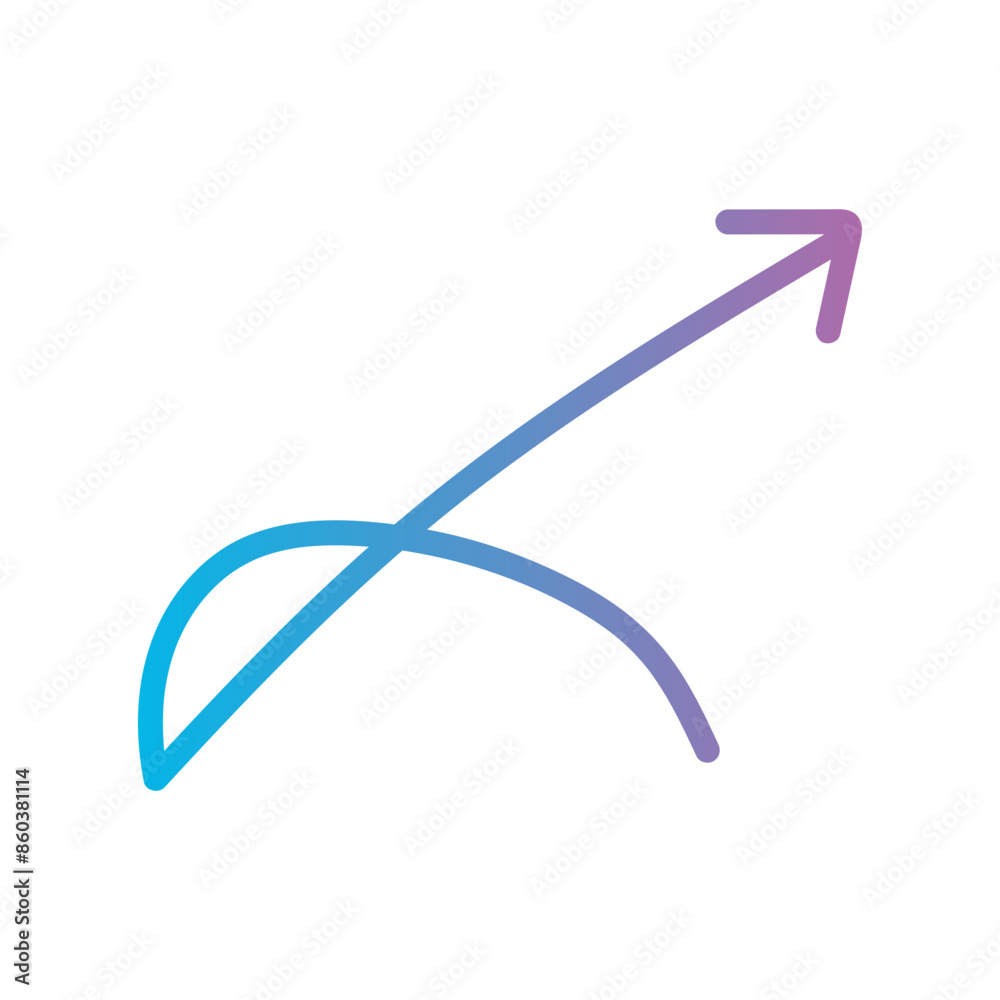 Colourful Abstract Free Flowing Doodle Arrow Colourful Abstract Free Flowing Doodle Arrow