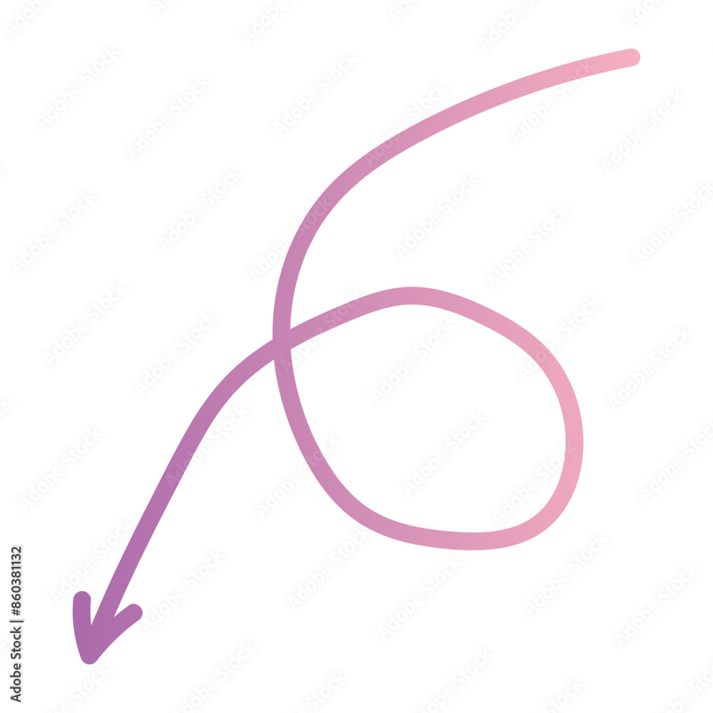 Colourful Abstract Free Flowing Doodle Arrow Colourful Abstract Free Flowing Doodle Arrow