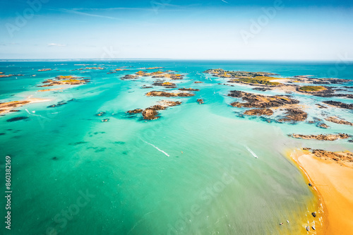 photo aérienne des îles chausey photo