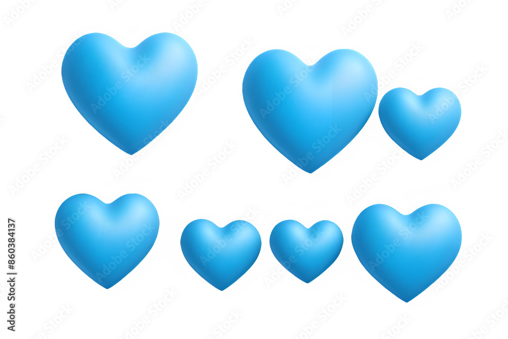 3D blue hearts 3D blue hearts