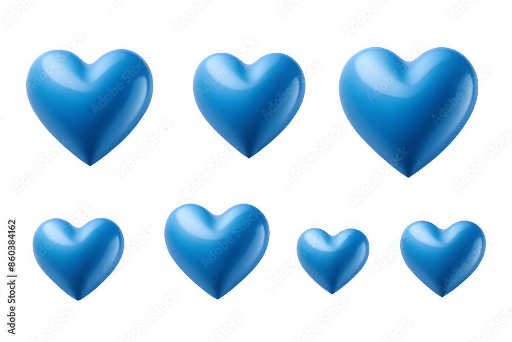 3D blue hearts 3D blue hearts