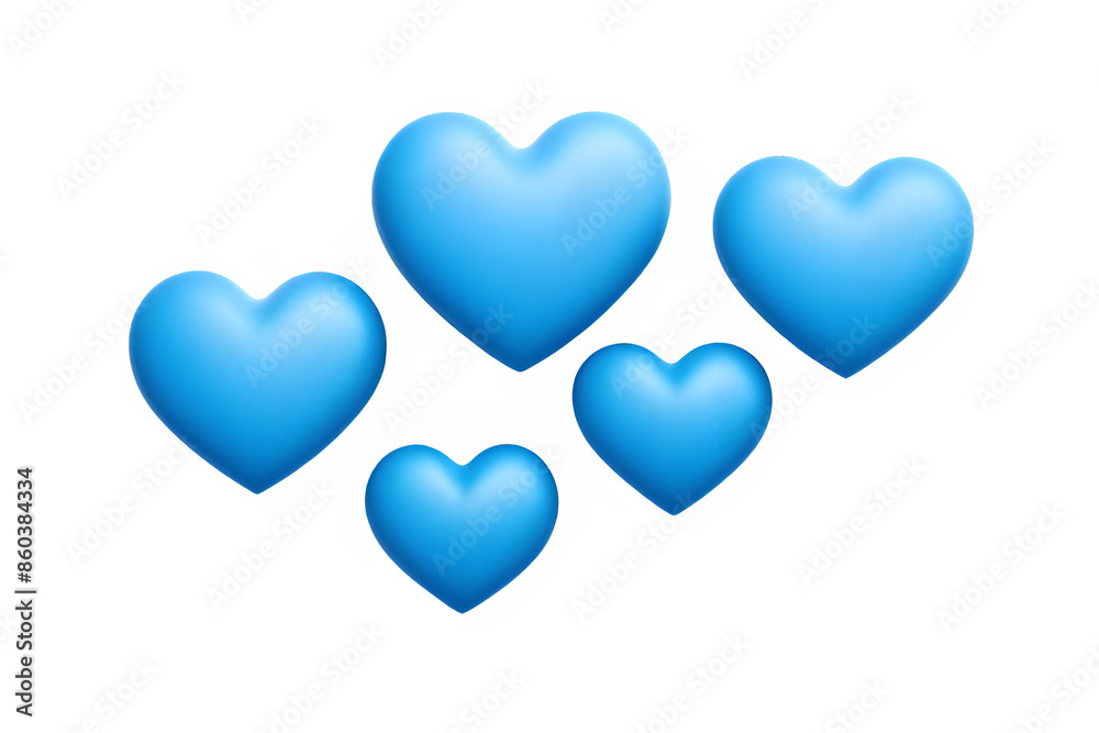 3D blue hearts 3D blue hearts